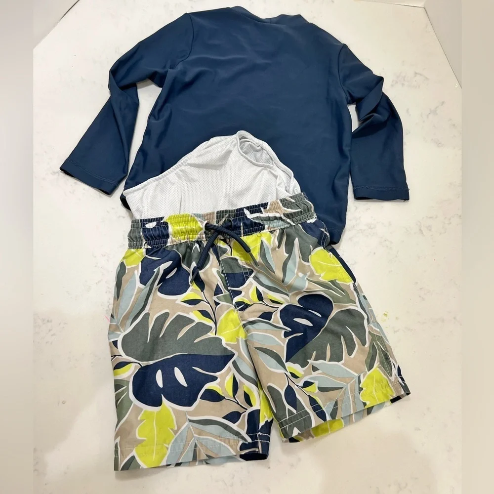 Kids Swim Set with Lizard Design - Blue and Yellow
